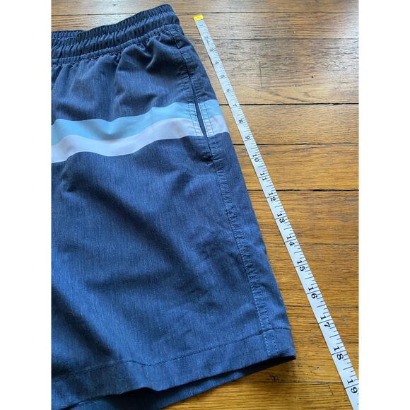 FAIR HARBOR Gray/Blue Striped Swim Shorts sz XL - Picture 10 of 11